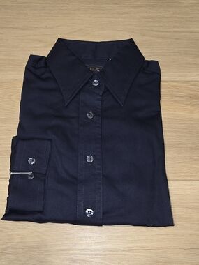 NEW Texx Canada Men's Black Long Sleeve Button-Down Shirt | Size M
